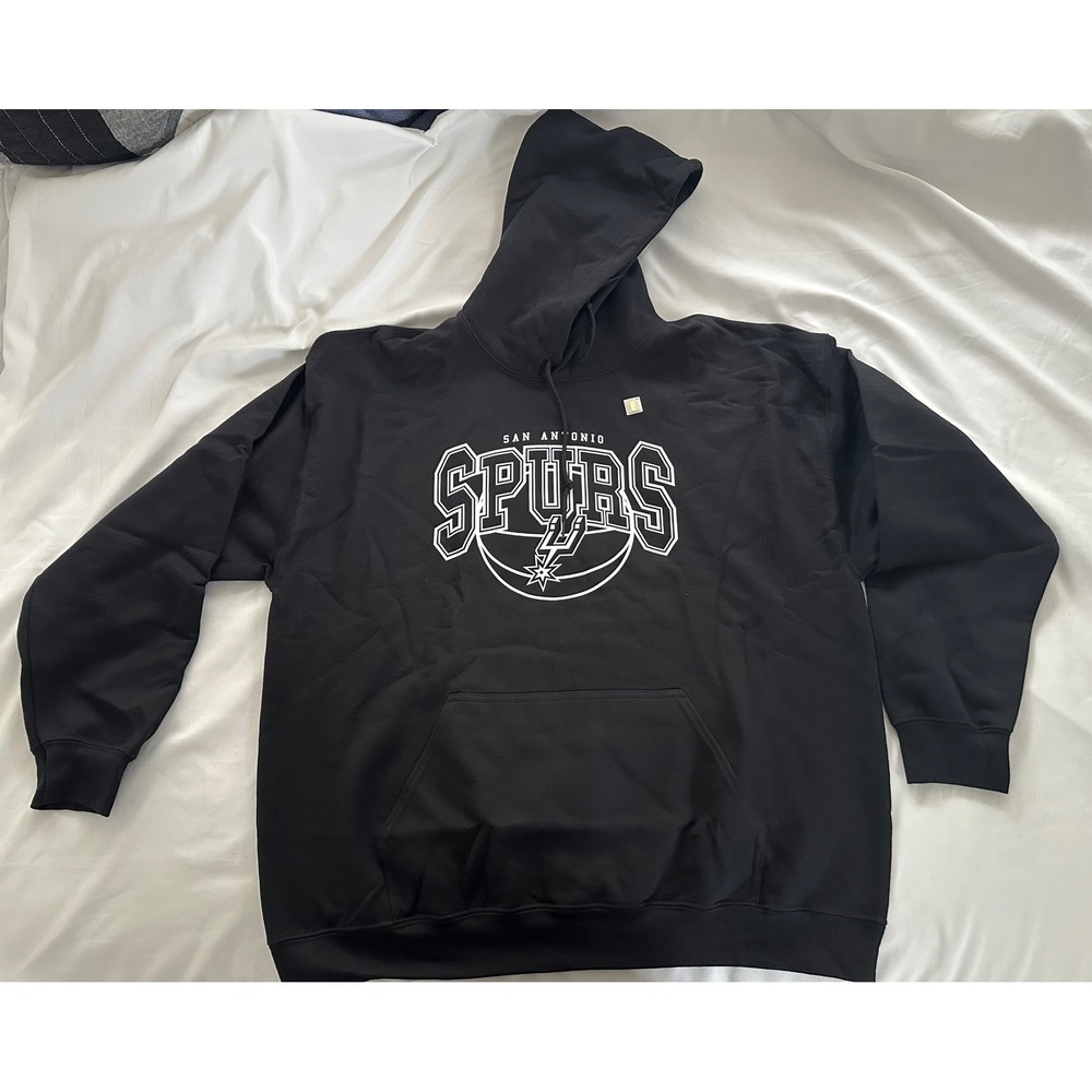 Junk Food San‎ Antonio Spurs NBA Black Hoodie XL Front Pocket Sweatshirt Mens